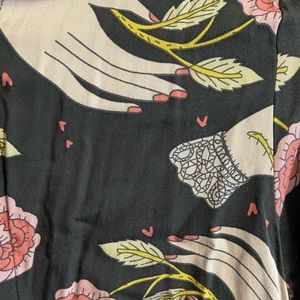 Cotton witchy printed button up blouse